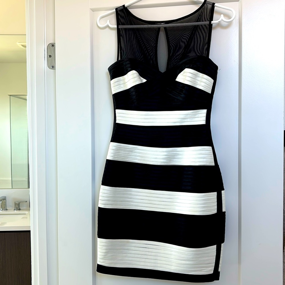 Black and white cocktail dress. Worn once.